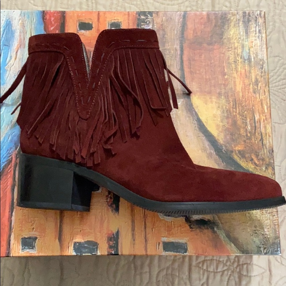 Bella Vita Fringe Ankle Boots